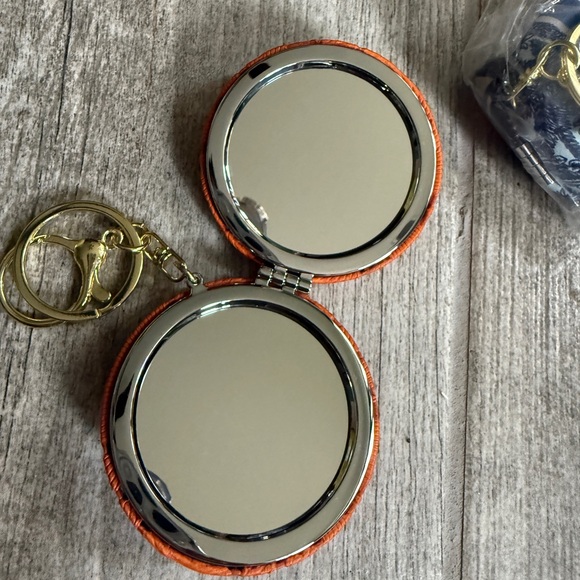 Orange Keychain mirro with Gold Accents - Picture 2 of 3